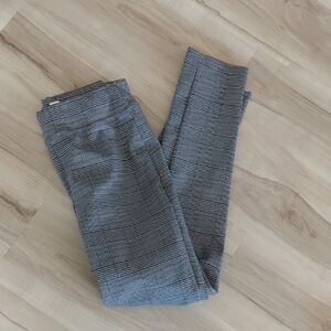 Gray Plaid Slim Pants